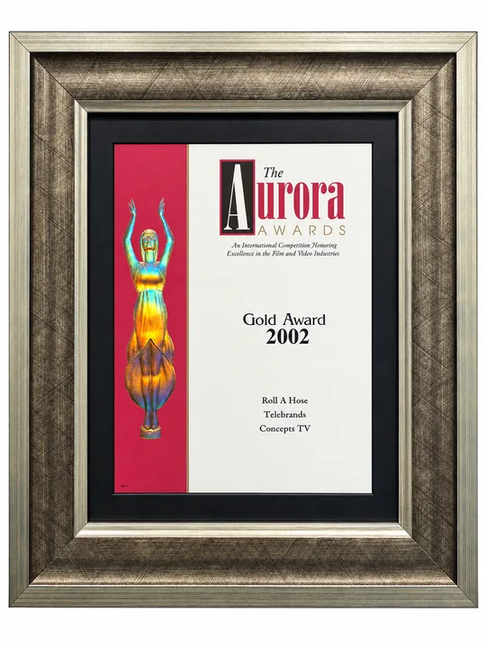2002 Roll A Hose award certificate
