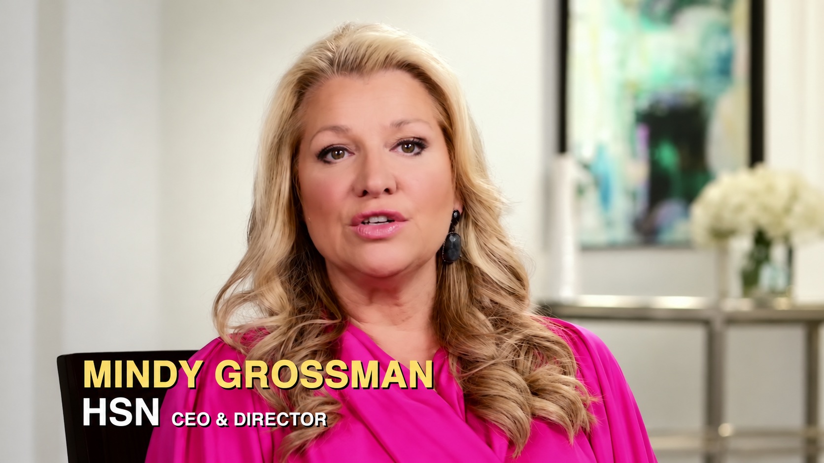 Mindy Grossman in the 2015 tribute film, approved portrait from AJ Khubani’s website
